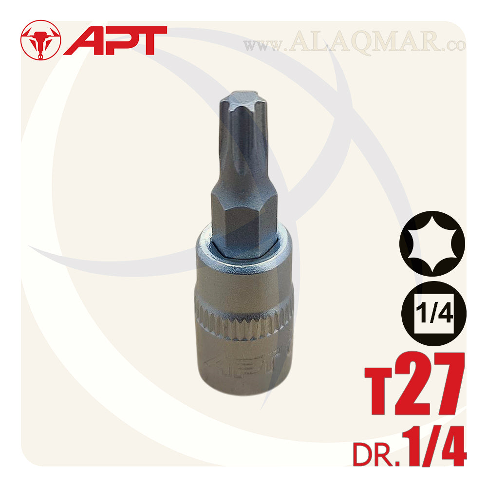 لقمة رباط الن نجمة توركس T27 مربع 1/4بوصة CrV 149027T APT