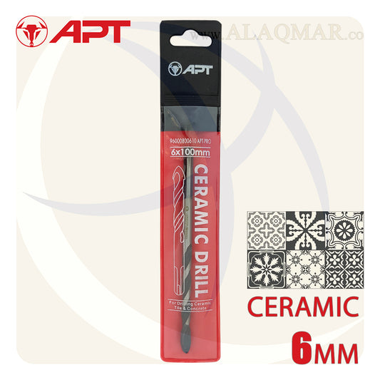 بنط فدية سن مثلث متعدد زجاج و سيراميك و بورسلين 6ملي طول 100ملي 96000800610 APT