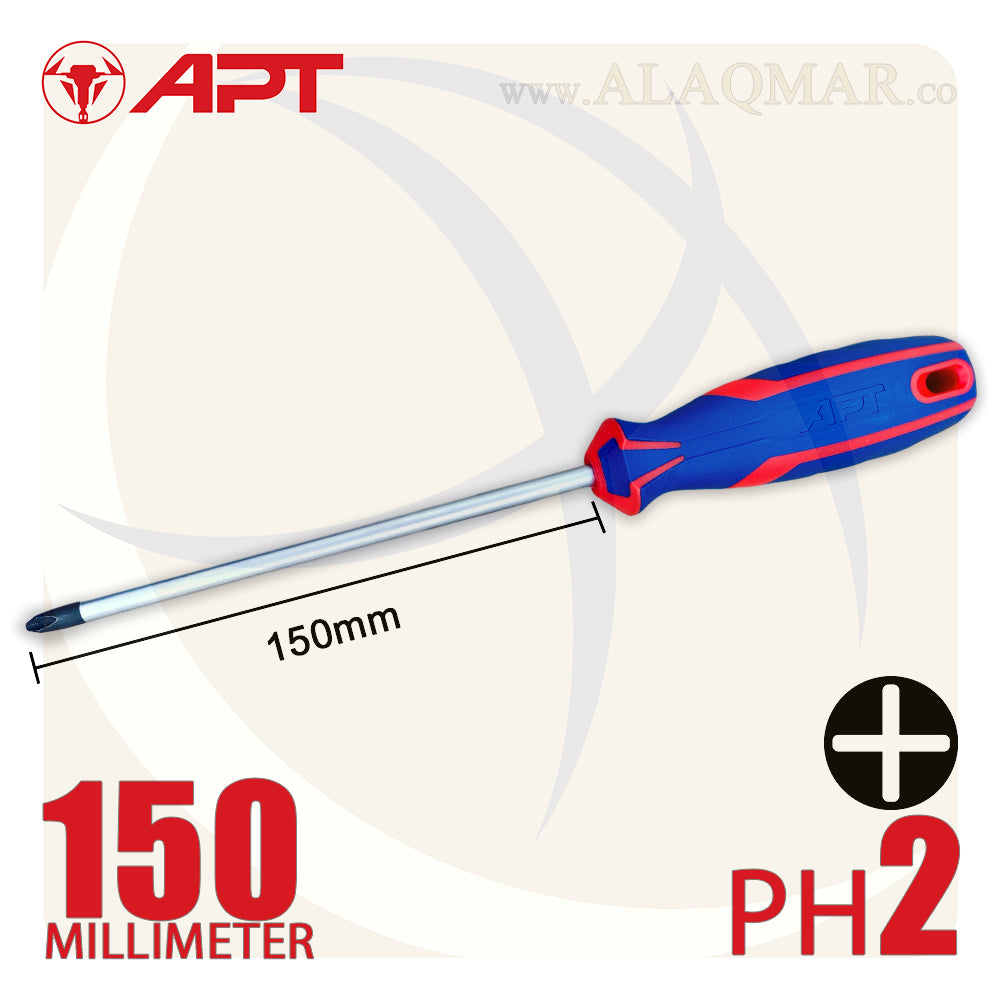 مفك صليبة PH2 طول 150ملي 2 لون AH142274 APT