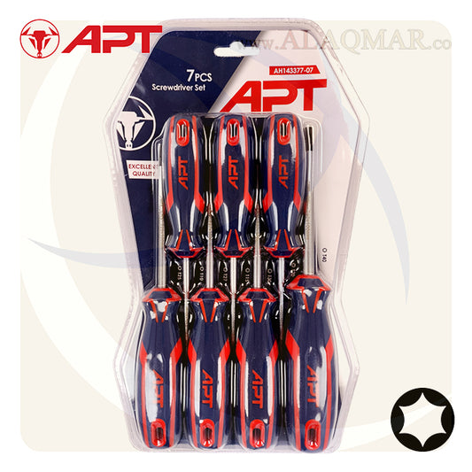 طقم مفك نجمة 7ق 2 لون AH143377-07 APT