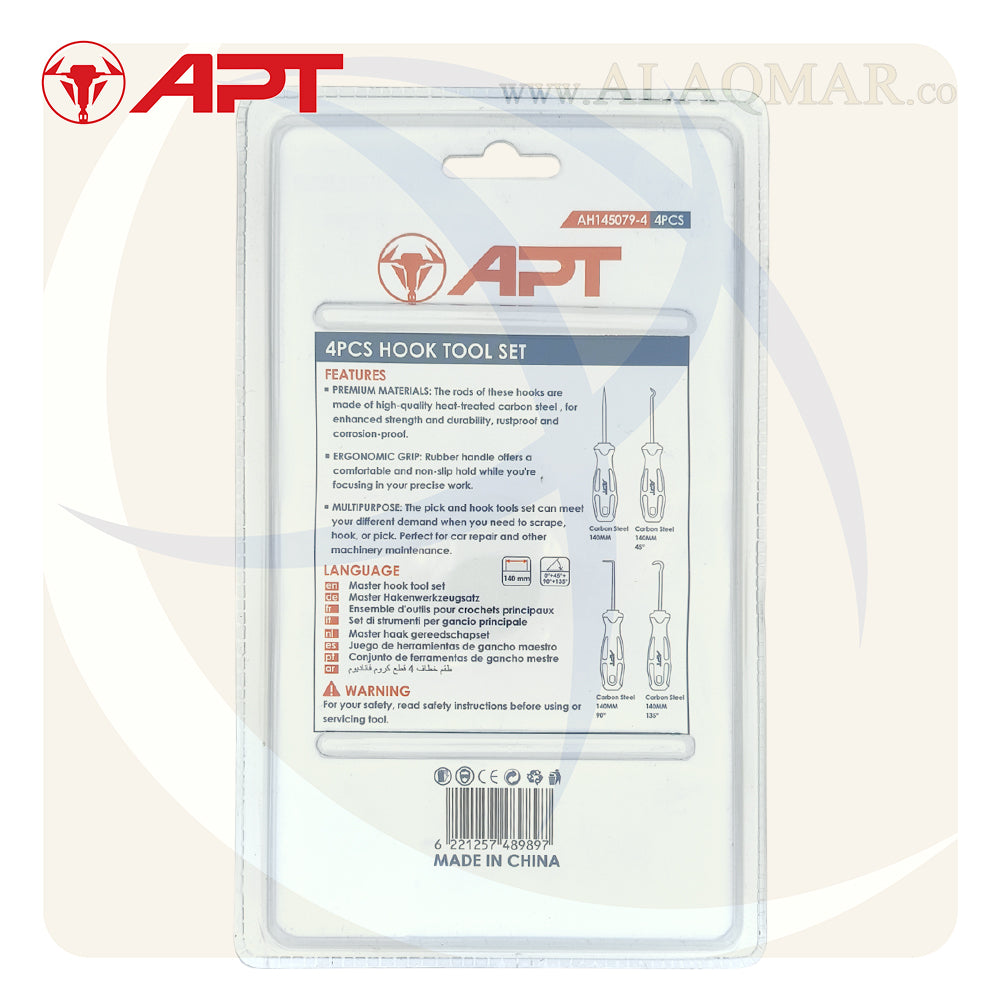 طقم مفك شوكة و خطاف 4ق AH145079-4 APT