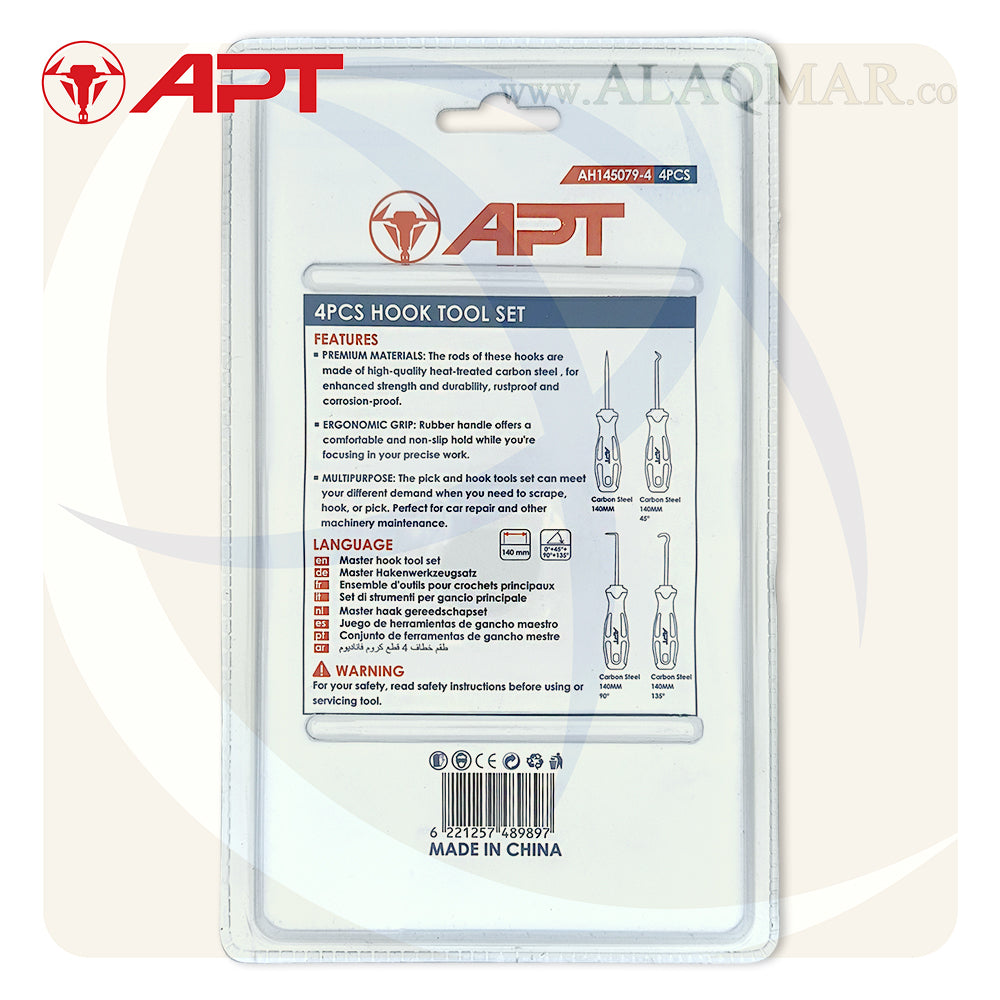 طقم مفك شوكة و خطاف 4ق AH145079-4 APT