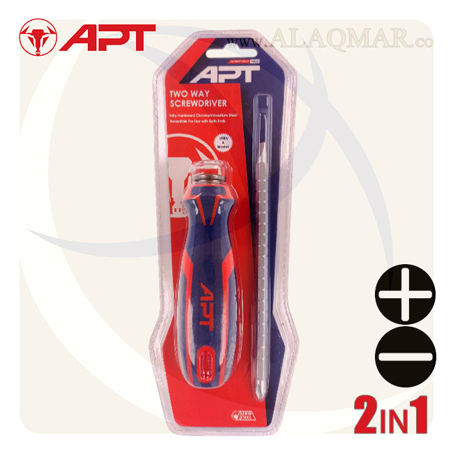 مفك قلاب تلسكوبي PH2 * 6ملي طول 150ملي 2 لون علي كارت AH145277-2WAYT APT