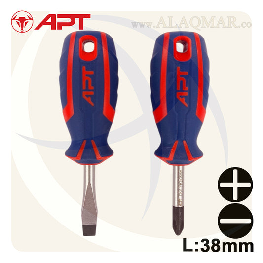 طقم مفك عادة و صليبة 2ق 38ملي 2 لون AH148507-3 APT