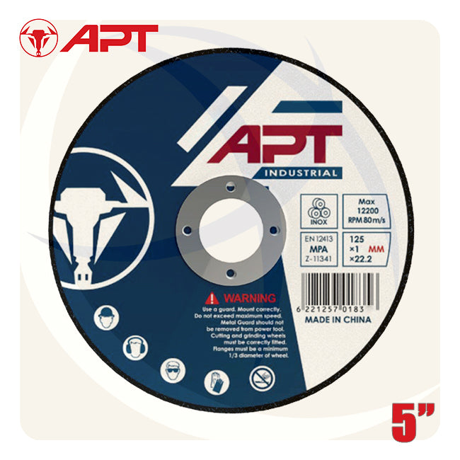 حجر قطعية بسكوت انوكس 5بوصة 1.0ملي 22ملي INDUSTRIAL APTI11251022 APT