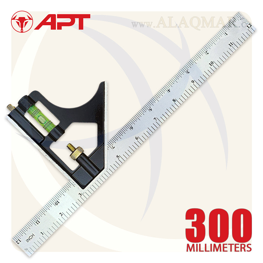 زاوية كومبنيشن متحركة 45-90 و ميزان 12بوصة 300ملي DL2G-1 APT