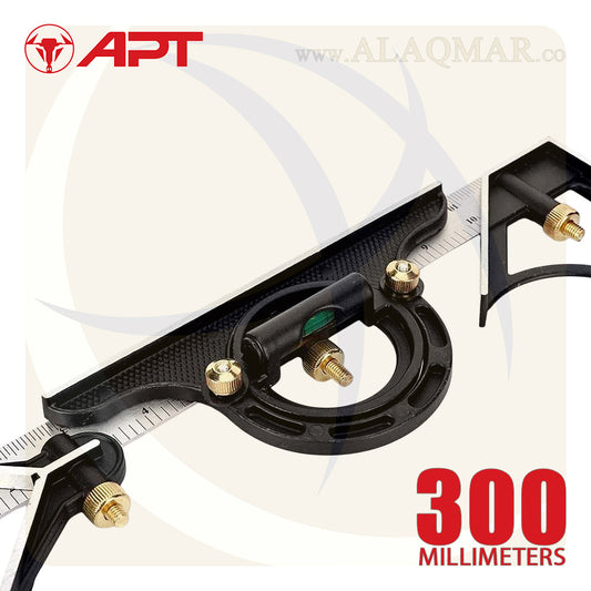 زاوية كومبينشن متحركة مدرجة و ميزان و منقلة 12بوصة 300ملي DLW-A300 APT