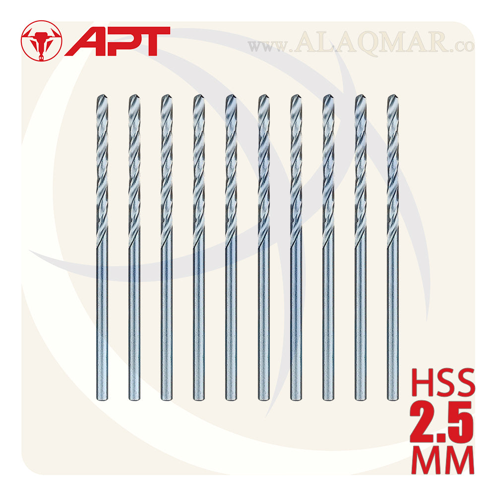 بنط حدادي ابيض 2.50ملي HSS 9640000250 APT