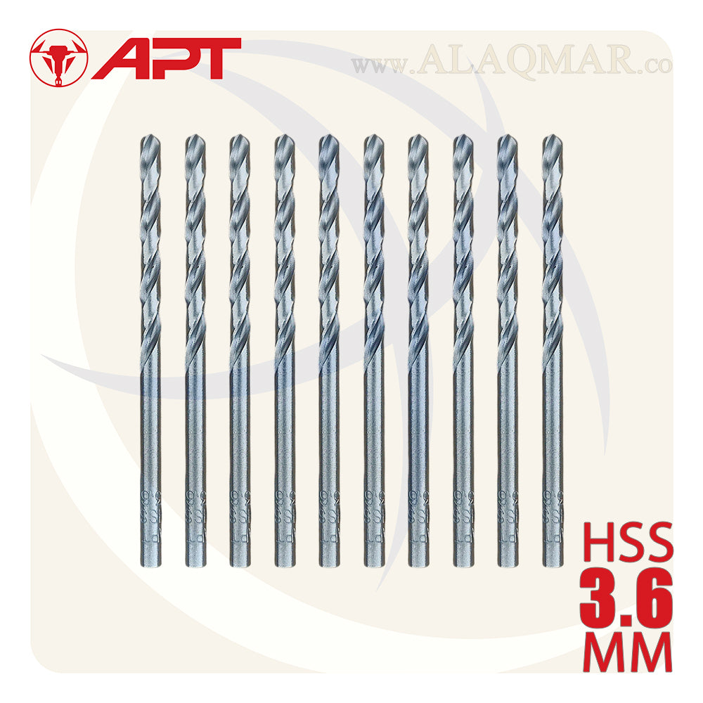 بنط حدادي ابيض 3.60ملي HSS 9640000360 APT