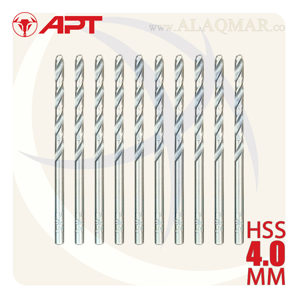 بنط حدادي ابيض 4.00ملي HSS 9640000400 APT