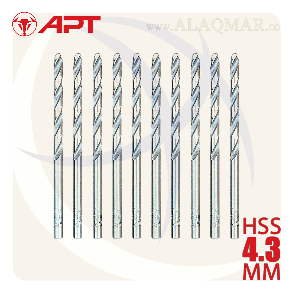 بنط حدادي ابيض 4.30ملي HSS 9640000430 APT