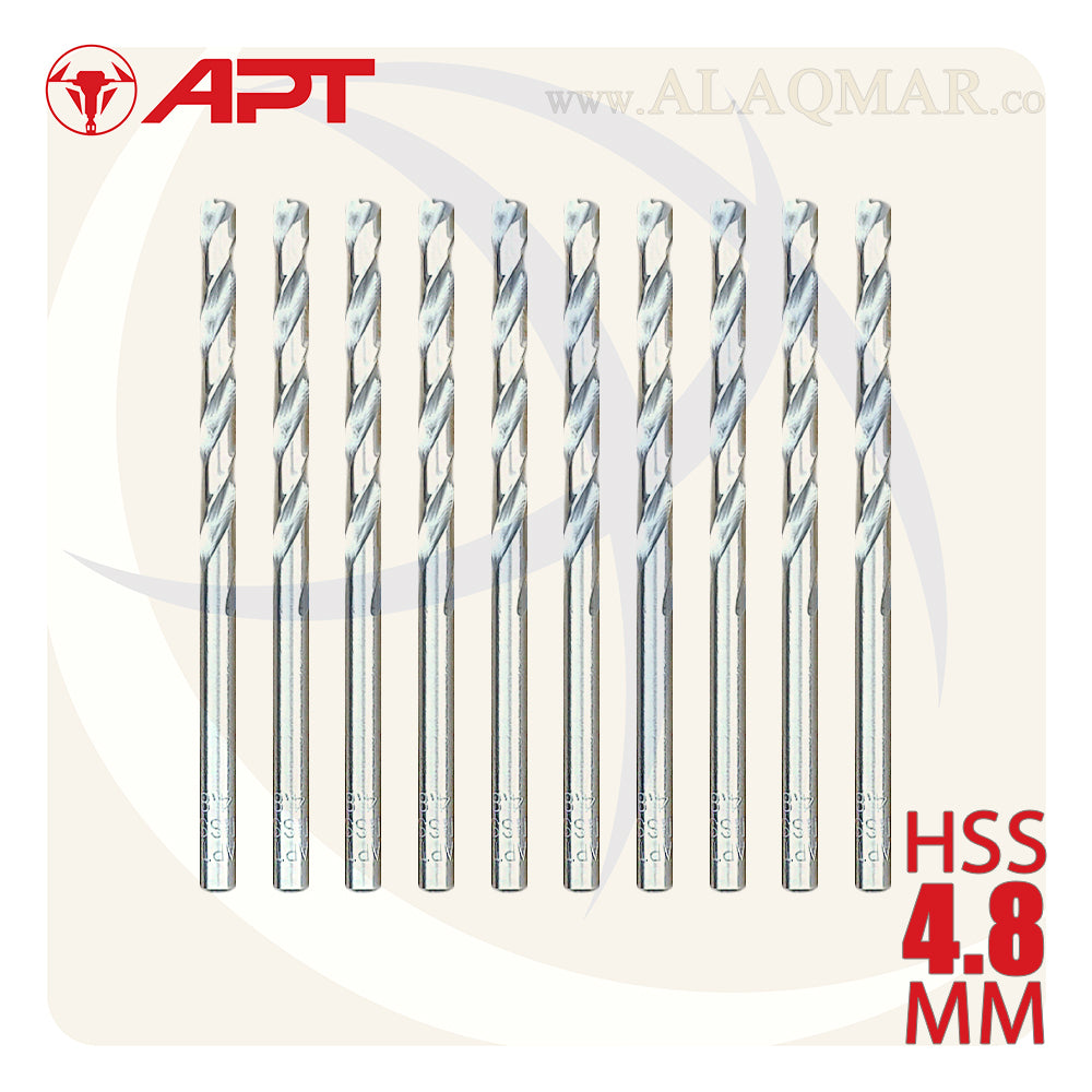 بنط حدادي ابيض 4.80ملي HSS 9640000480 APT