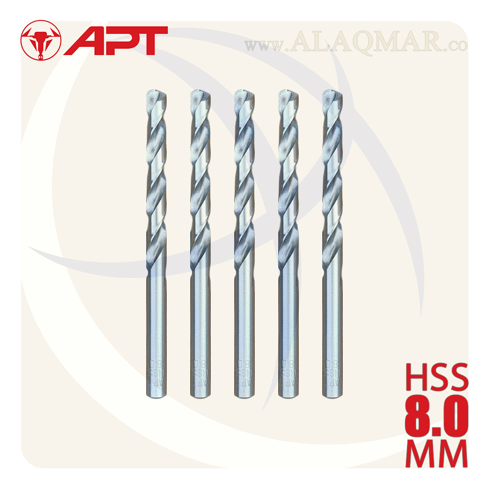 بنط حدادي ابيض 8.00ملي HSS 9640000800 APT