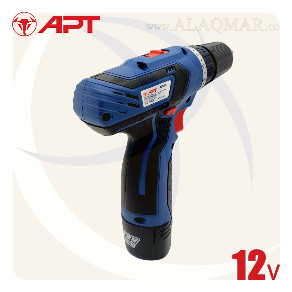 شنيور بطارية عادة 12فولت 25نيوتن 2بطارية 1.3امبير Li-Ion + كيت DW15105 APT