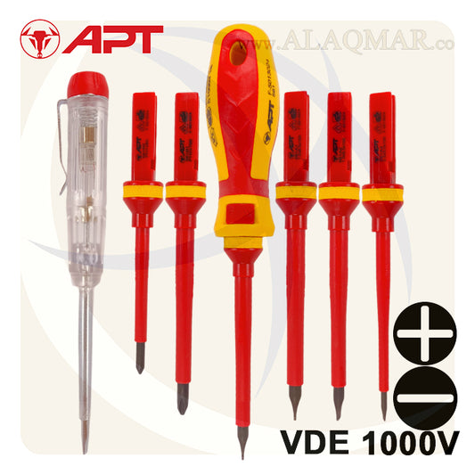 طقم مفك عادة و صليبة معزول VDE  1000ف 8ق  F-5013024 APT