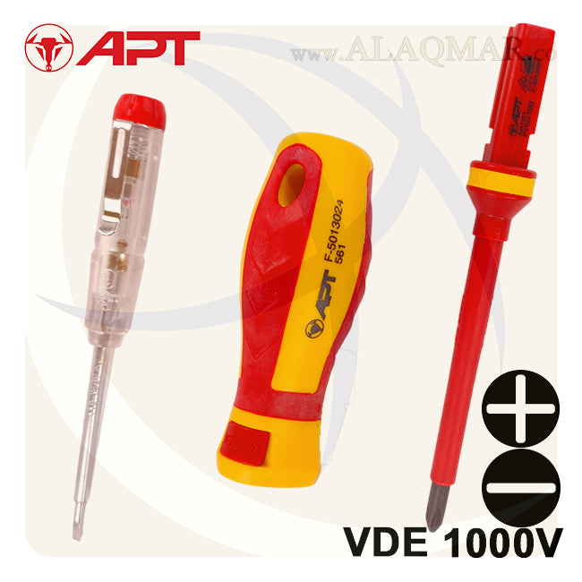 طقم مفك عادة و صليبة معزول VDE 1000ف 8ق F-5013024 APT