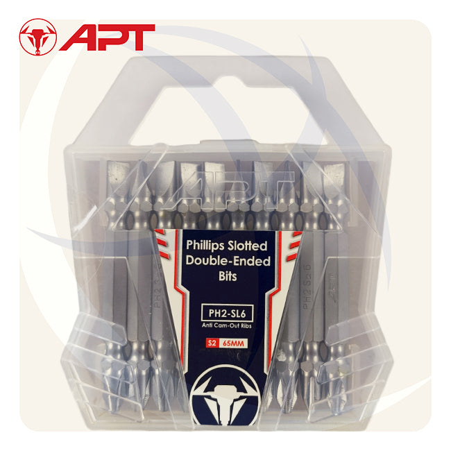 سن مفك اتجاهين عادة و صليبة SL6 * PH2 طول 65ملي AH2061002216 APT