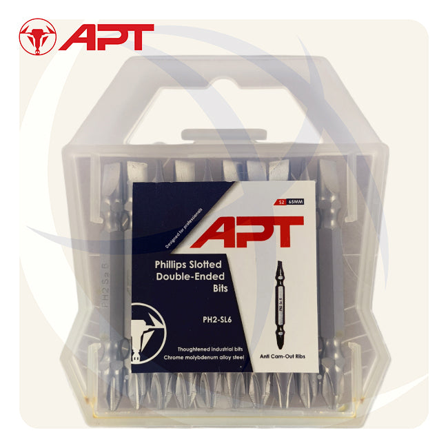 سن مفك اتجاهين عادة و صليبة SL6 * PH2 طول 65ملي AH2061002216 APT