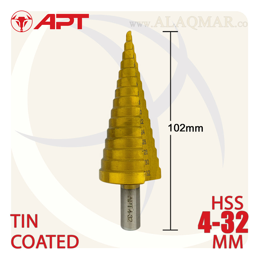 بنط مدرجة هرمي حدادي 4-32ملي HSS APT