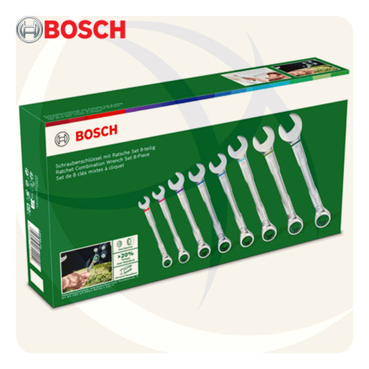 طقم مفتاح ناحية و ناحية راتشة 8ق 8-19ملي 72سن 1600A027PS BOSCH