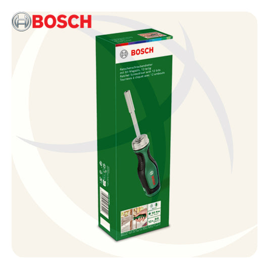 طقم مفك راتشة و سنون 1/4بوصة 12ق 1600A02BX2 BOSCH