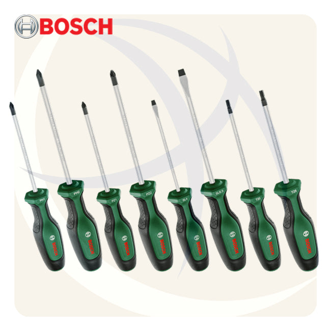 طقم مفك عادة و صليبة و نجمة 8ق 2 لون 1600A02BX8 BOSCH