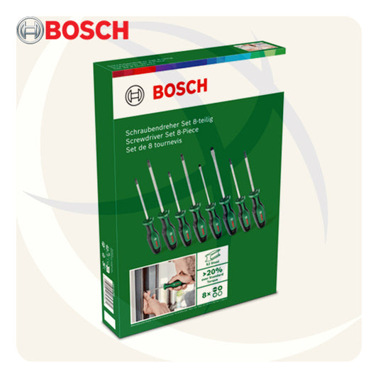 طقم مفك عادة و صليبة و نجمة 8ق 2 لون 1600A02BX8 BOSCH