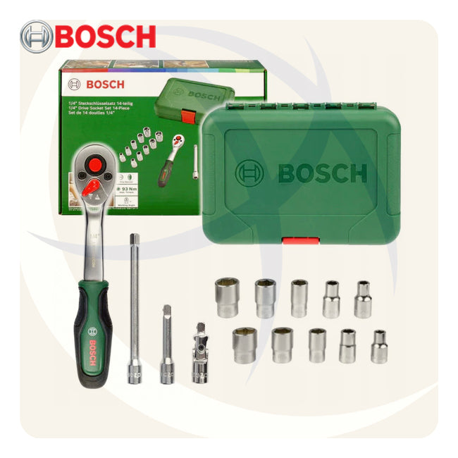 طقم لقم رباط مسدسة 1/4بوصة 14ق شنطة بلاستيك 1600A02BY0 BOSCH
