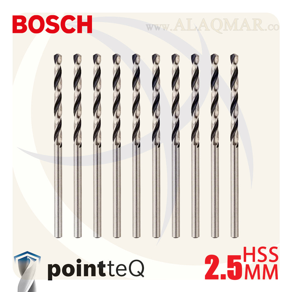 بنط حدادي ابيض 2.50ملي (10قطع) HSS PointTeQ 2608577193 BOSCH