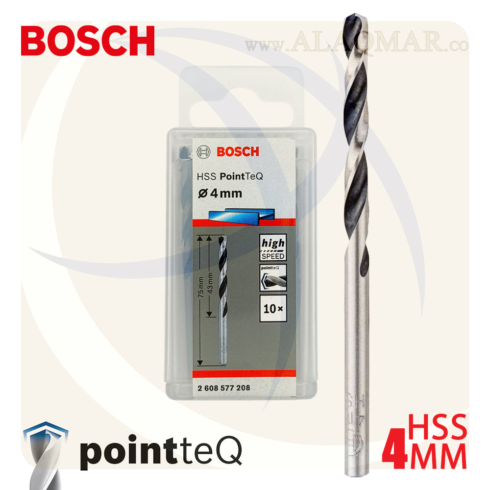 بنط حدادي ابيض 4.00ملي (10قطع) HSS PointTeQ 2608577208 BOSCH