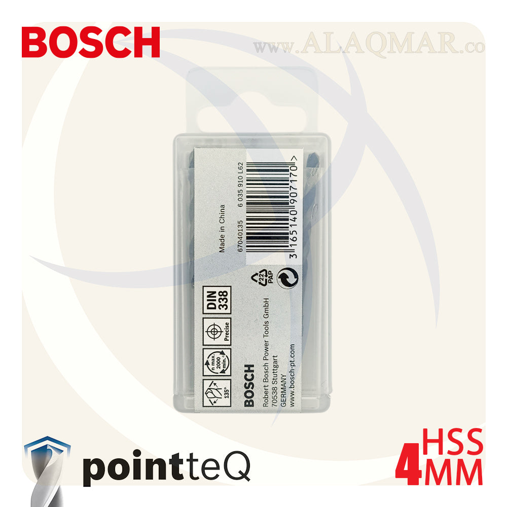 بنط حدادي ابيض 4.00ملي (10قطع) HSS PointTeQ 2608577208 BOSCH