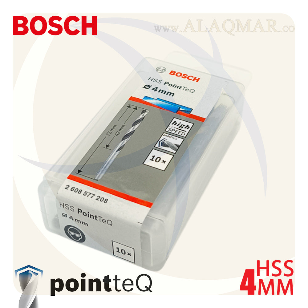 بنط حدادي ابيض 4.00ملي (10قطع) HSS PointTeQ 2608577208 BOSCH