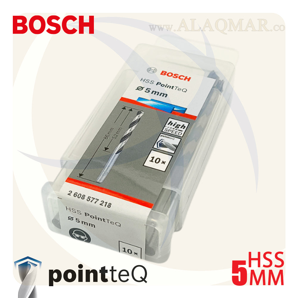 بنط حدادي ابيض 5.00ملي (10قطع) HSS PointTeQ 2608577218 BOSCH