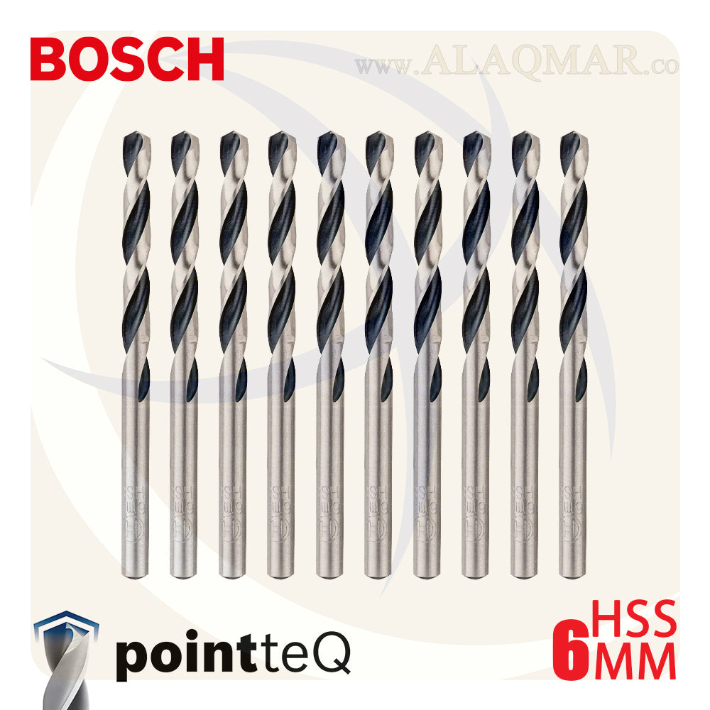 بنط حدادي ابيض 6.00ملي (10قطع) HSS PointTeQ 2608577228 BOSCH
