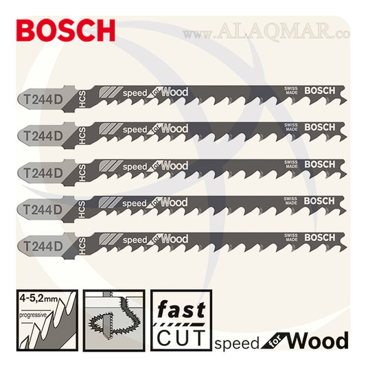 شفرة منشار اركيت خشابي T244D 5قطع 2608630058 BOSCH