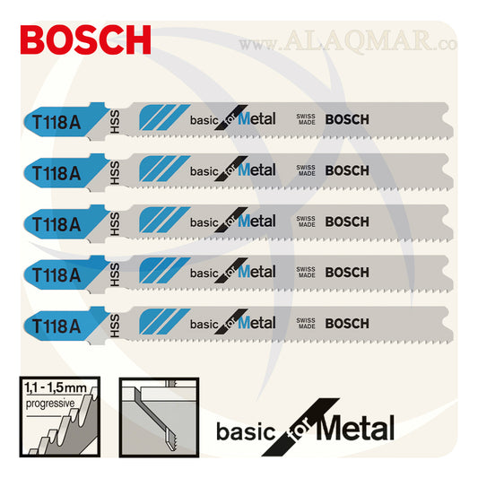 شفرة منشار اركيت معادن T118A 5قطع 2608631013 BOSCH