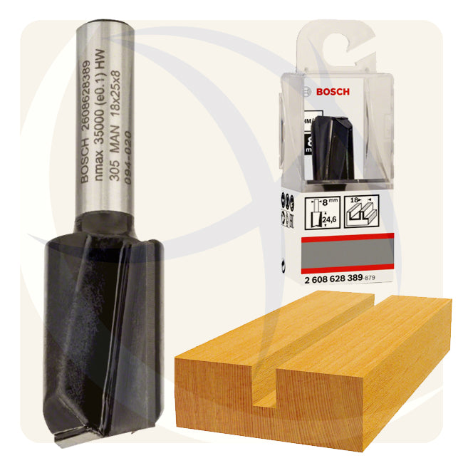 بنط راوتر 18×25×8ملي STRAIGHT BIT 2608628389 BOSCH