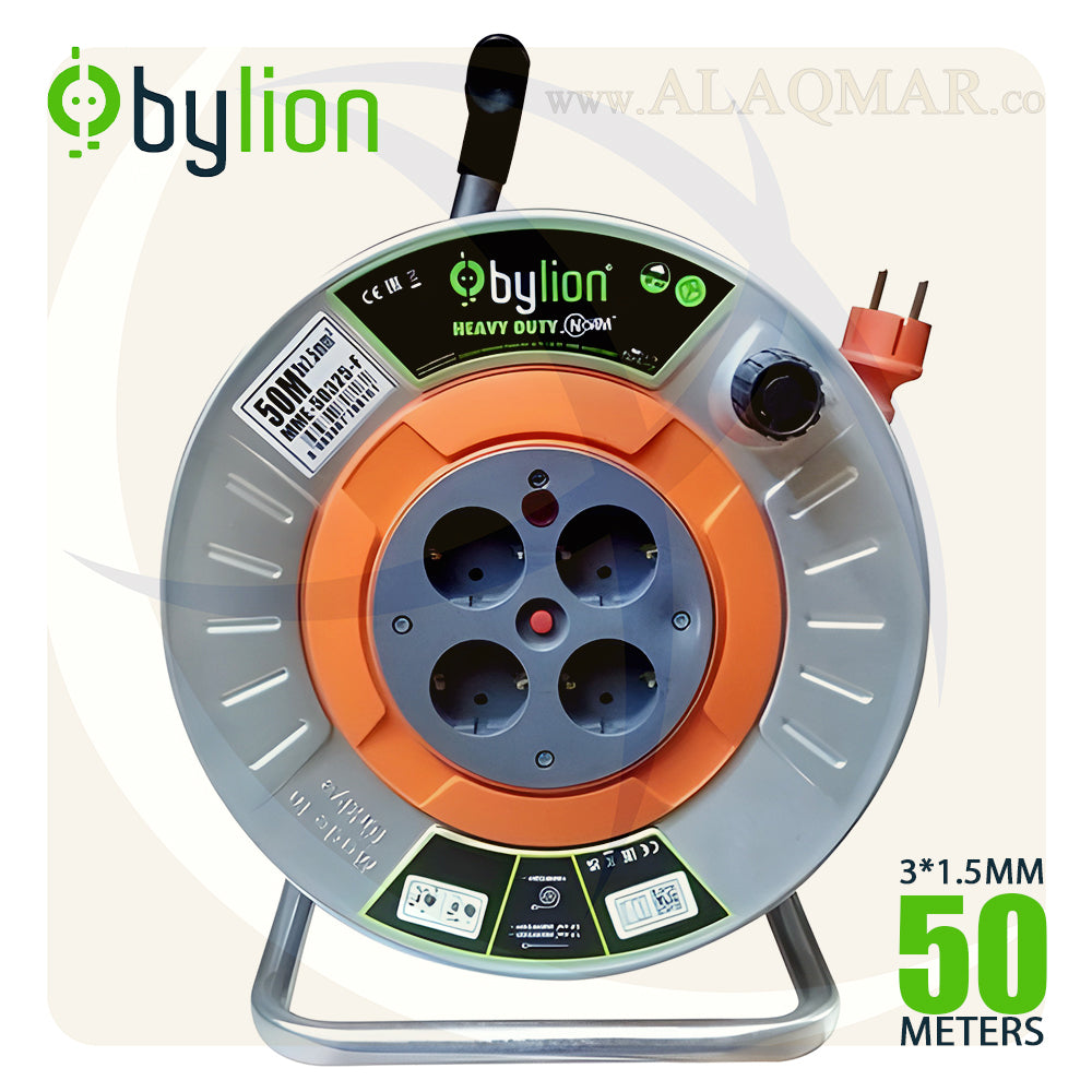 مشترك كهرباء 50متر 4عين جسم معدن 3فرده 1.5ملي MME-50315-F BYLION