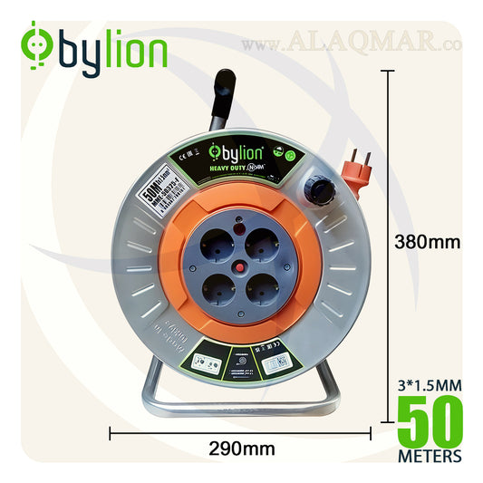 مشترك كهرباء 50متر 4عين جسم معدن 3فرده 1.5ملي MME-50315-F BYLION