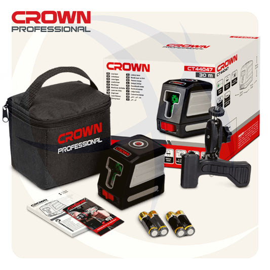 ميزان ليزر مربع 2خط 30متر خط اخضر CT44047 CROWN