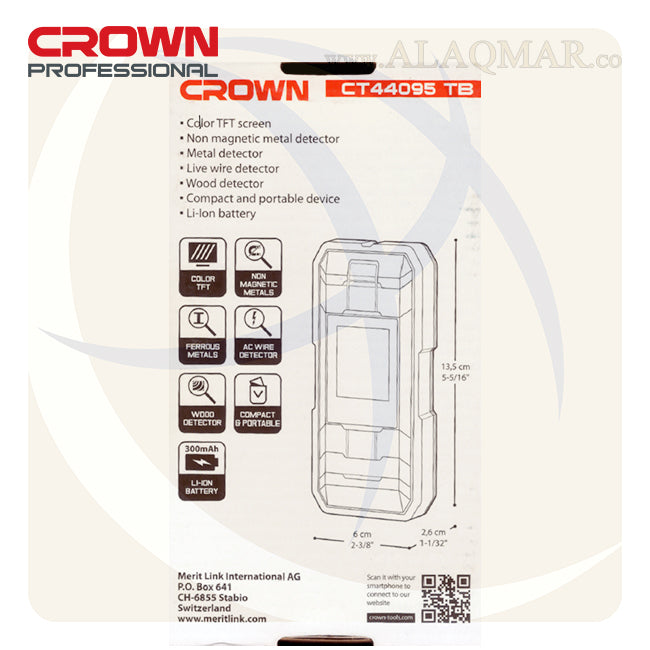 جهاز كشف حائط 100ملي CT44095 CROWN
