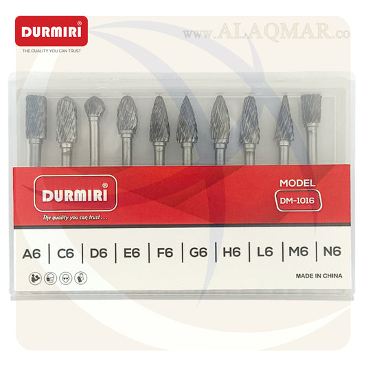 طقم بنط فريزة كربيد اكس 3*6ملي 10ق DM-1016 DURMIRI