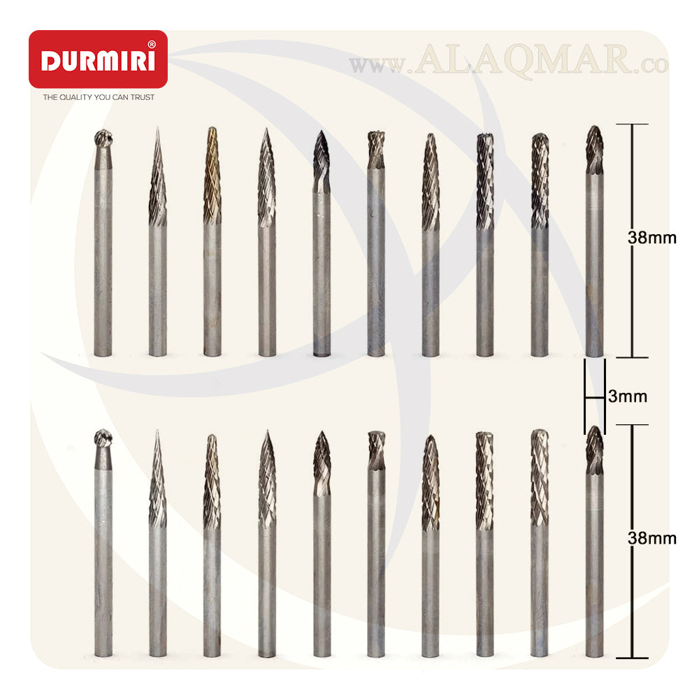 طقم بنط فريزة كربيد اكس 3*3ملي 20ق DM-1211 DURMIRI