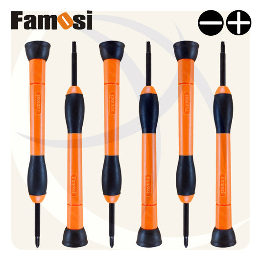 طقم مفك الكترونيات عادة و صليبة 6ق FSE0201 FAMOSI