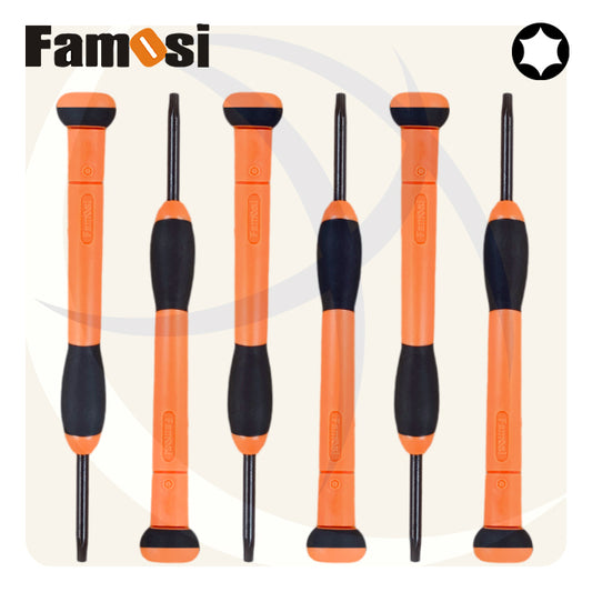 طقم مفك الكترونيات نجمة توركس 6ق FSE0202 FAMOSI