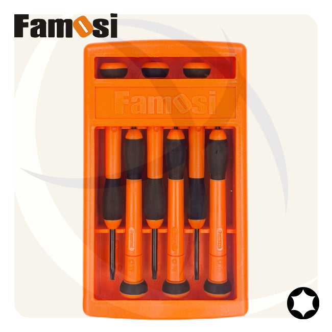 طقم مفك الكترونيات نجمة توركس 6ق FSE0202 FAMOSI