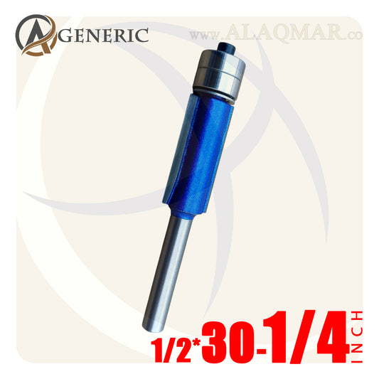 بنط راوتر عدلة مسح ونسخ كعب 2 بلي علوي 2 ريشة - كعب 1/4 بوصة - مقاس 1/2×30 BLUE GENERIC