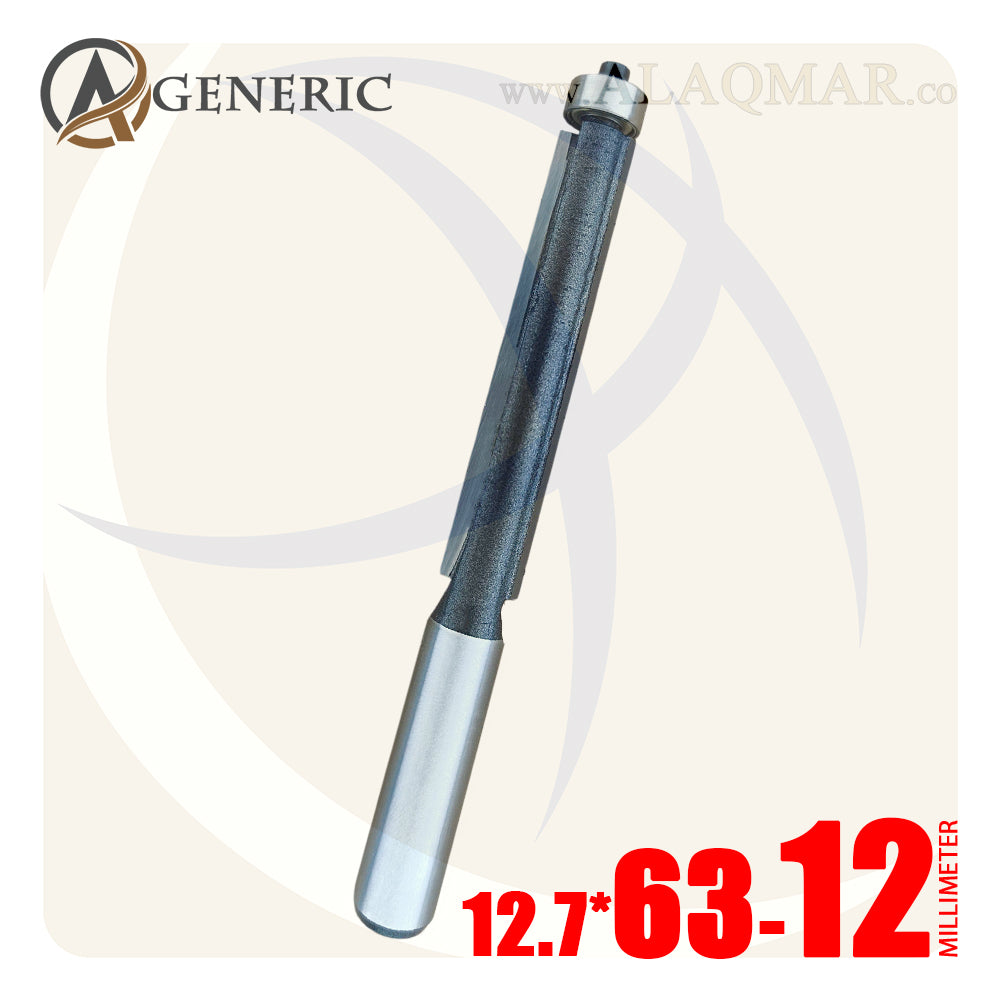 بنط راوتر عدلة مسح ونسخ كعب بلي علوي 2 ريشة - كعب 12 ملي - مقاس 12.7×63 GENERIC