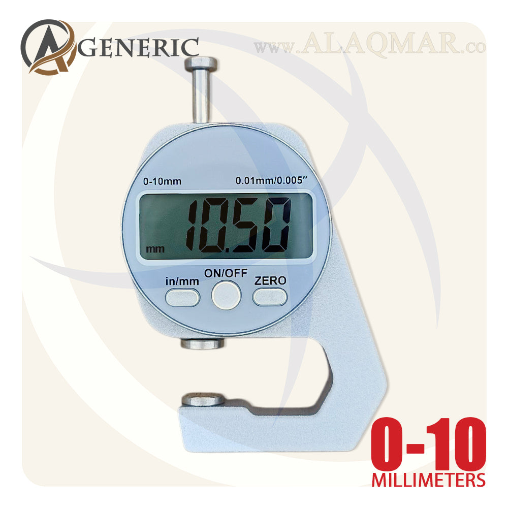 ميكرومتر قياس سمك ديجيتل جيتش ضغط 0-10ملي علبة بلاستيك DM1200 GENERIC