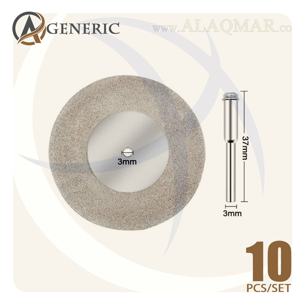 طقم اسطوانات قطع ميني الماظ 16-60ملي 10ق + 2ق ماندرل DIAMOND SAW GENERIC